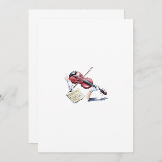 Violin Ghost Einladung (Vorne/Hinten)