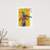 Violin Girl Art Poster (Küche)