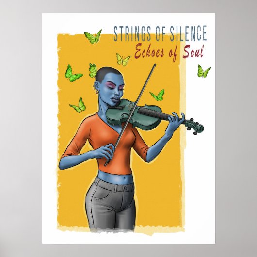 Violin Girl Art Poster (Vorne)