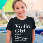 Violin Girl Funny Definition Spaß Musik Lover T-Shirt