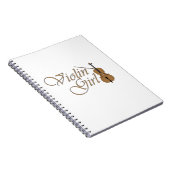 Violin Girl Notizblock (Rechte Seite)