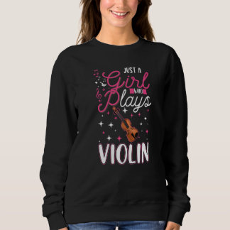Violin Girl Violin Player Violinist Premium Sweatshirt