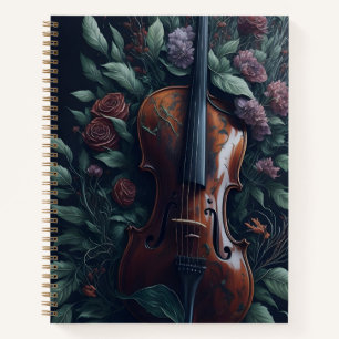 Violin Gothic-Rose Notizblock
