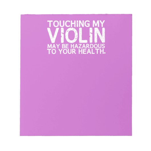 Violin Hazard Notizblock (Vorderseite)