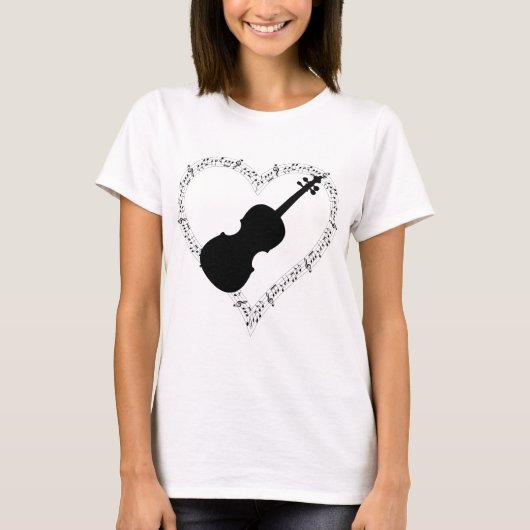 Violin Heart T - Shirt (Vorderseite)