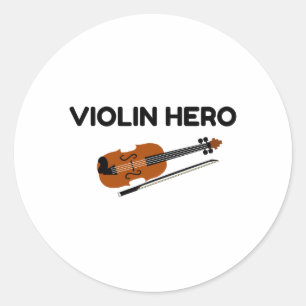 Violin Hero Runder Aufkleber