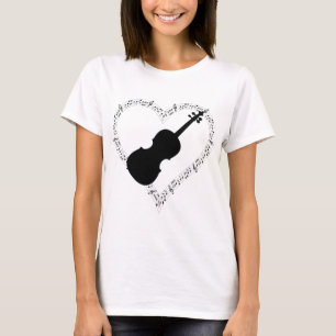 Violin-Herz-T-Shirt T-Shirt