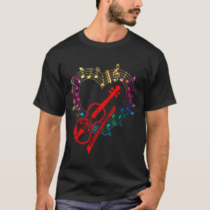 Violin Herz Violinist Valentinstag Geschenk Violin T-Shirt