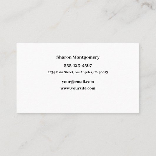 Violin Instructor Business Card Visitenkarte (Rückseite)