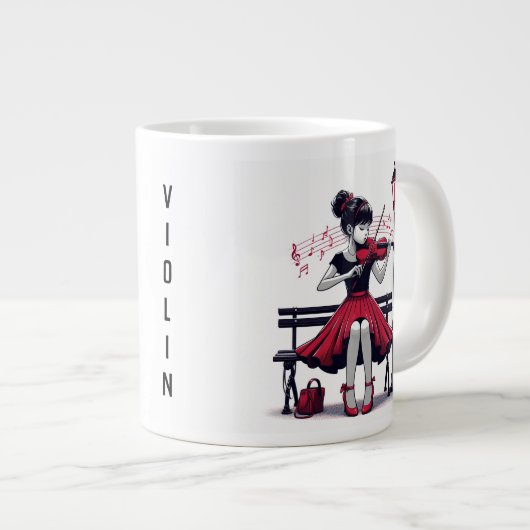 Violin Jumbo-Tasse (Vorderseite Rechts)