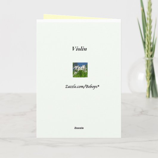 Violin Karte (Rückseite)