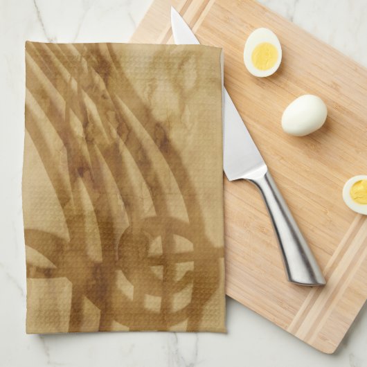 Violin Key Geschirrtuch (Viertel Falte)