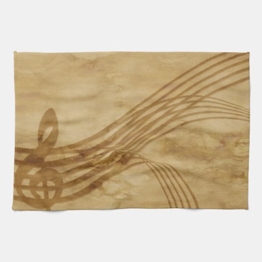 Violin Key Geschirrtuch (Horizontal)