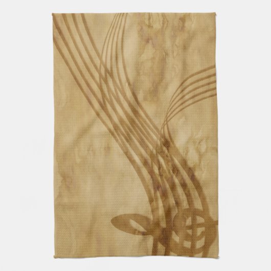 Violin Key Geschirrtuch (Vertikal)