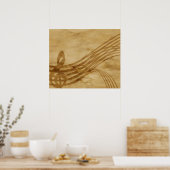 Violin Key Poster (Küche)