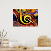 Violin Key Poster (Küche)