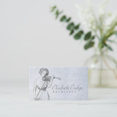 Violin Lady Music Businesscard Visitenkarte (Stehend Vorderseite)