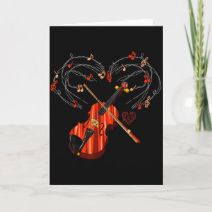 Violin Liebe Herz Violinist Valentinstag Geschenk Karte
