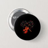 Violin Liebesherz Geiger Valentinstag Geschenk Vio Button (Vorne & Hinten)