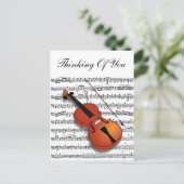 Violin Lover_ Postkarte (Stehend Vorderseite)