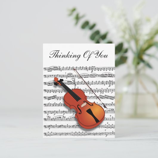 Violin Lover_ Postkarte (Stehend Vorderseite)
