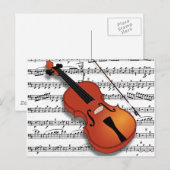 Violin Lover_ Postkarte (Vorne/Hinten)
