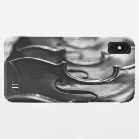 Violin Monogramm Case-Mate iPhone Hülle (Rückseite (Horizontal))