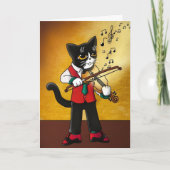Violin Music Cat Karte (Vorderseite)