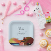 Violin Music Erwägungsgrund EleganBlue Paper Telle Pappteller (Party)