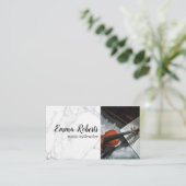 Violin | Music Instructor Business Card Visitenkarte (Stehend Vorderseite)