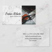 Violin | Music Instructor Business Card Visitenkarte (Vorne/Hinten)