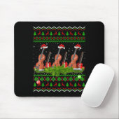 Violin Music Lover Xmas Gift Ugly Christmas Violin Mousepad (Mit Mouse)