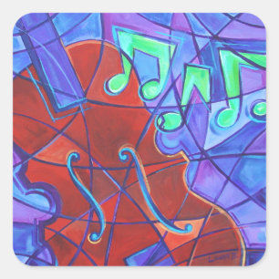 Violin Music Mosaik Art Sticker