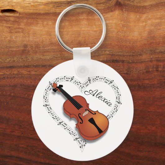 Violin Music Notes Schlüsselanhänger (Vorderseite)
