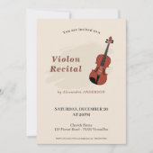 Violin Music Recital Invitation Einladung (Vorderseite)