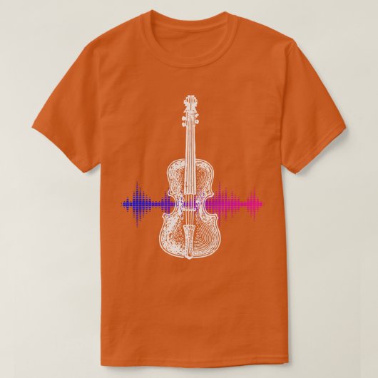 Violin Music Sound Wave T-Shirt (Design vorne)