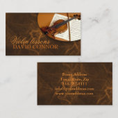 Violin Music Teacher Classic Business Card Visitenkarte (Vorne/Hinten)