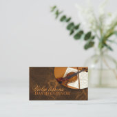 Violin Music Teacher Classic Business Card Visitenkarte (Stehend Vorderseite)