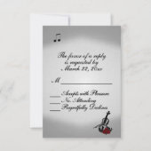 Violin Music Wedding RSVP Karte (Vorderseite)
