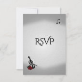 Violin Music Wedding RSVP Karte (Rückseite)
