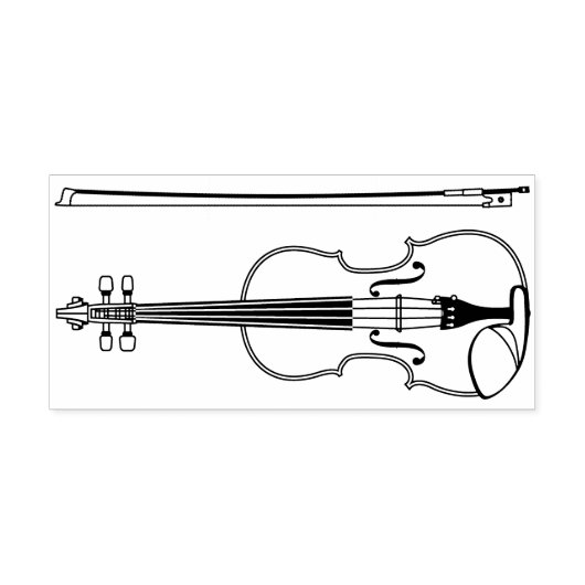 Violin Musician Teacher Streichorchester Gummistempel (Prägung)