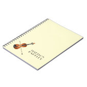 Violin Musician Teacher Streichorchester Notizblock (Linke Seite)