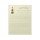 Violin Musician Teacher Streichorchester Notizblock (Rotiert)