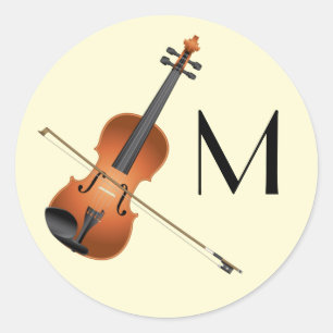 Violin Musician Teacher Streichorchester Runder Aufkleber
