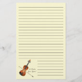 Violin Musician Teacher String Orchestra Briefpapier (Rückseite)