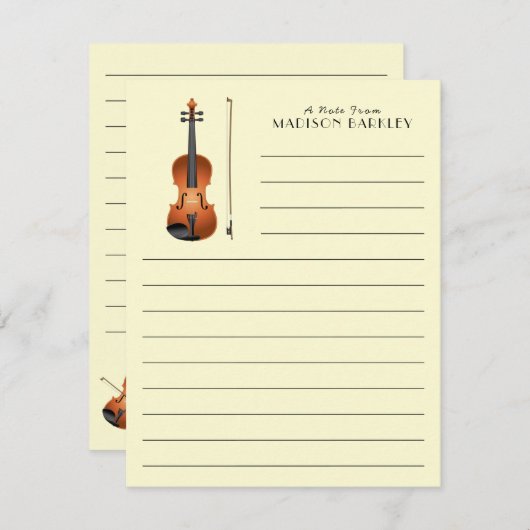 Violin Musician Teacher String Orchestra Dankeskarte (Vorne/Hinten)