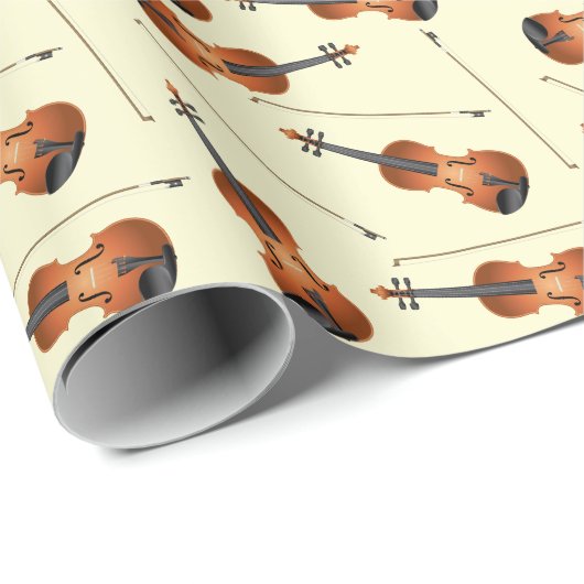 Violin Musician Teacher String Orchestra Geschenkpapier (Rolleneckpunkt)