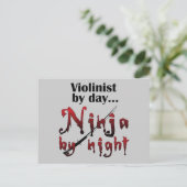 Violin Ninja Postkarte (Stehend Vorderseite)