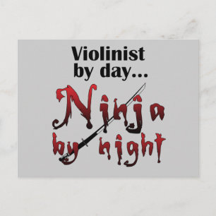 Violin Ninja Postkarte