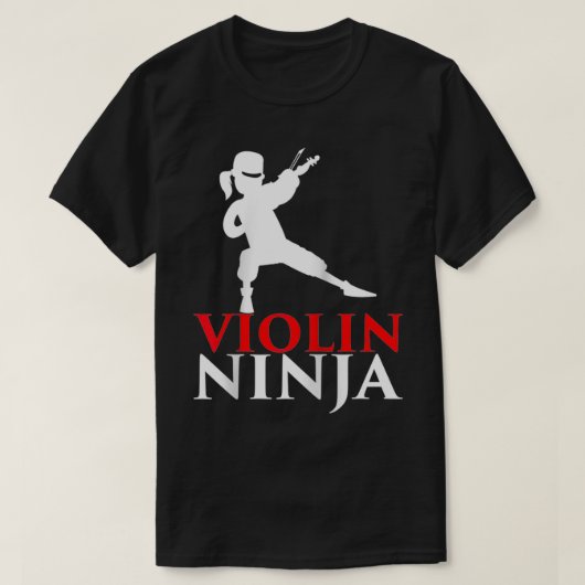 Violin Ninja Violinist Music Lover Geschenk T-Shirt (Design vorne)